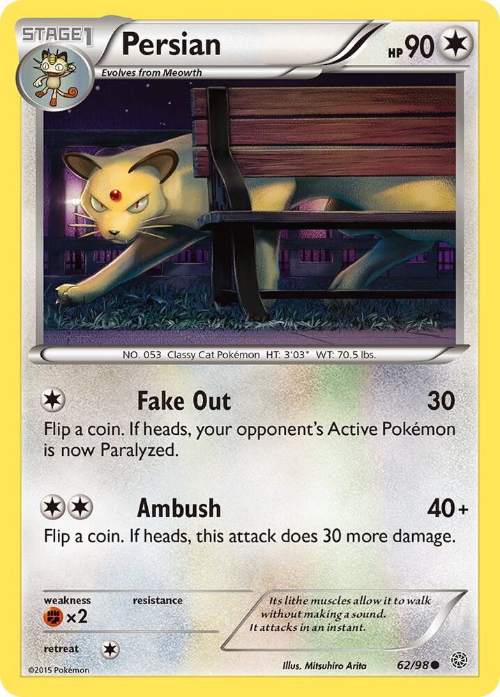Persian 62/98 card from XY - Ancient Origins