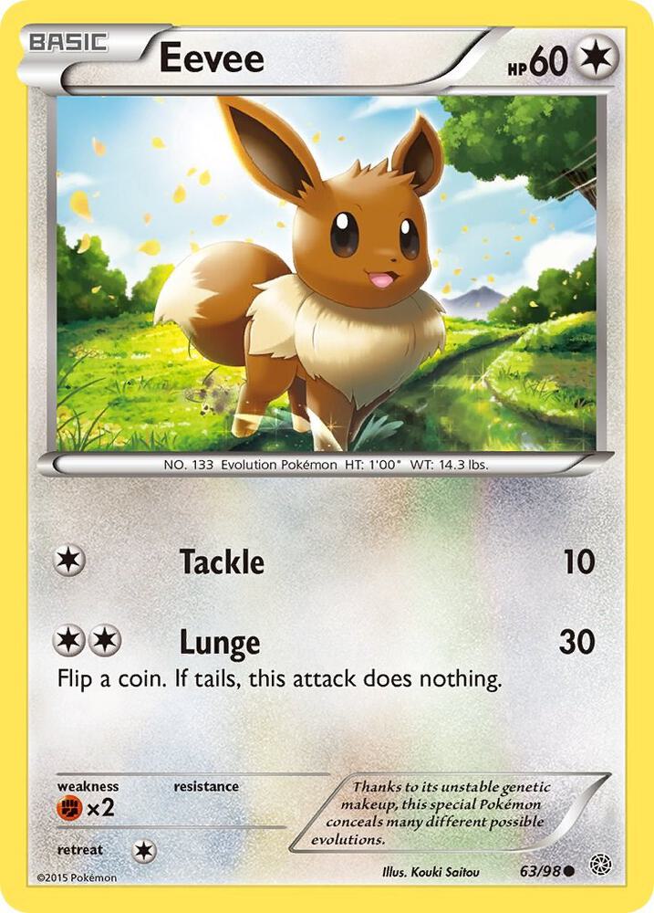 Eevee 63/98 card from XY - Ancient Origins