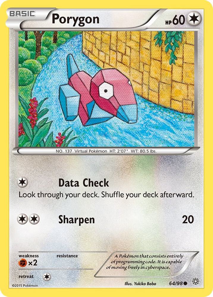 Porygon 64/98 card from XY - Ancient Origins