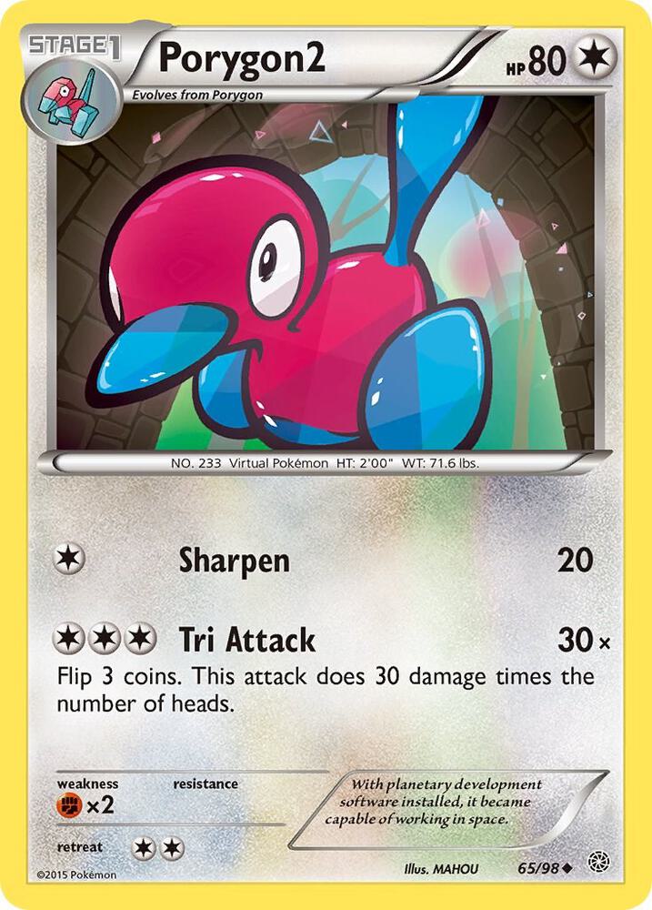 Porygon2 65/98 card from XY - Ancient Origins