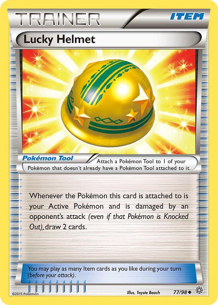 Lucky Helmet 77/98 card from XY - Ancient Origins