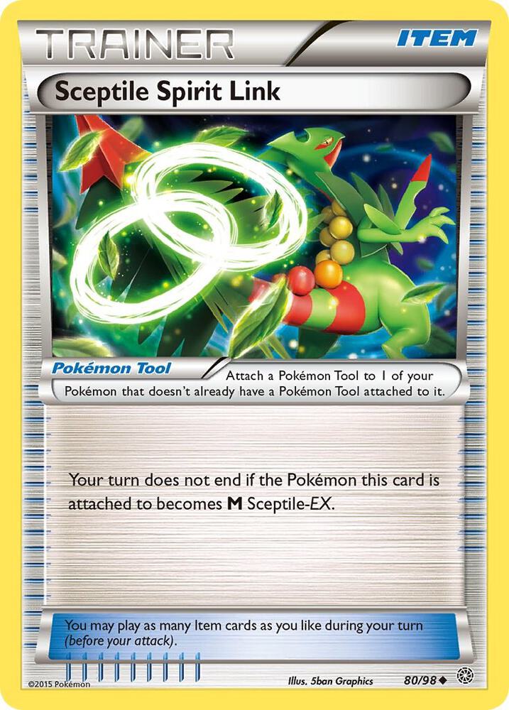 Sceptile Spirit Link 80/98 card from XY - Ancient Origins