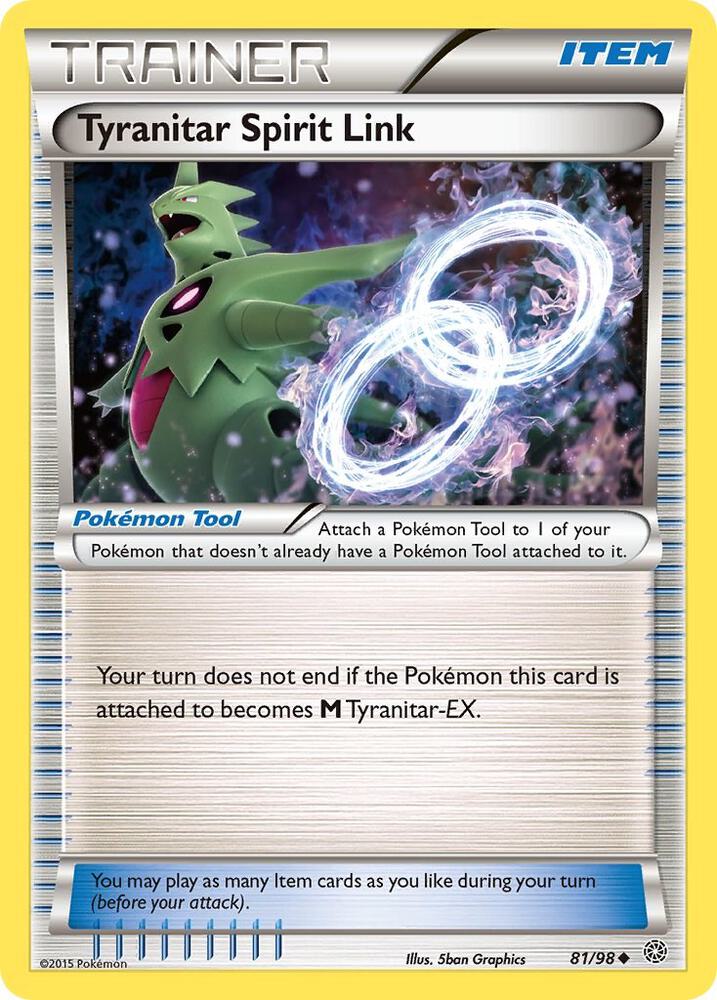 Tyranitar Spirit Link 81/98 card from XY - Ancient Origins