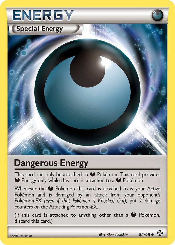 Dangerous Energy 82/98 card from XY - Ancient Origins
