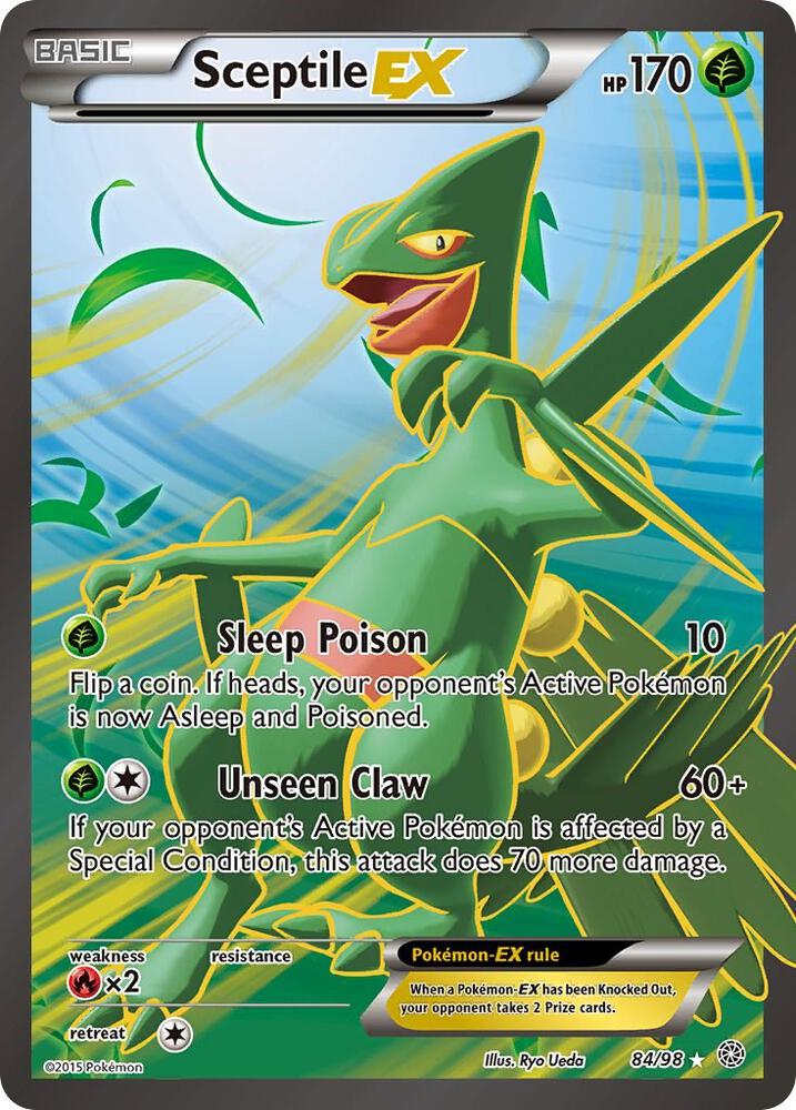 Sceptile EX (84 Full Art) 84/98 card from XY - Ancient Origins