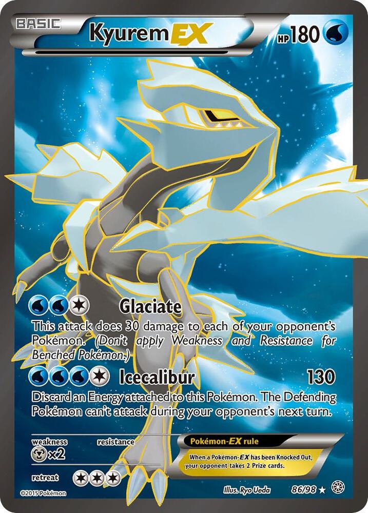 Kyurem EX (86 Full Art) 86/98 card from XY - Ancient Origins