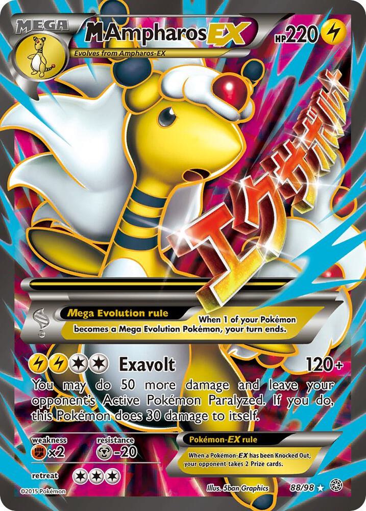 M Ampharos EX (88 Full Art) 88/98 card from XY - Ancient Origins