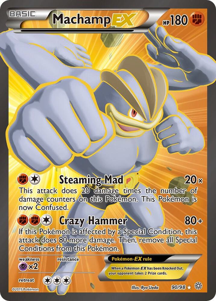 Machamp EX (90 Full Art) 90/98 card from XY - Ancient Origins