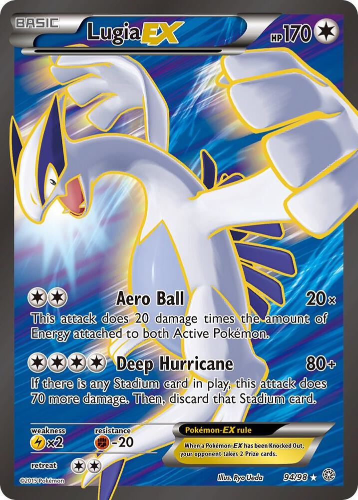 Lugia EX (94 Full Art) 94/98 card from XY - Ancient Origins