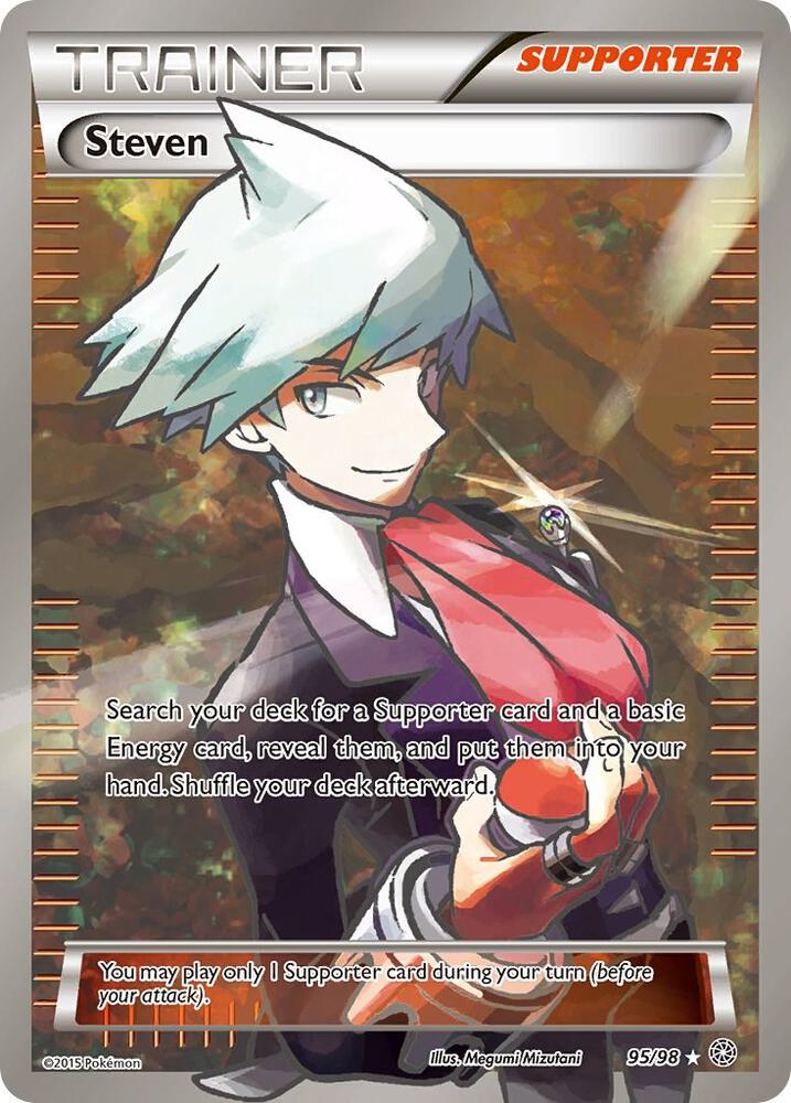 Steven (Full Art) 95/98 card from XY - Ancient Origins