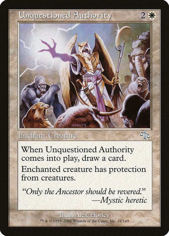Unquestioned Authority 31 card from Judgment