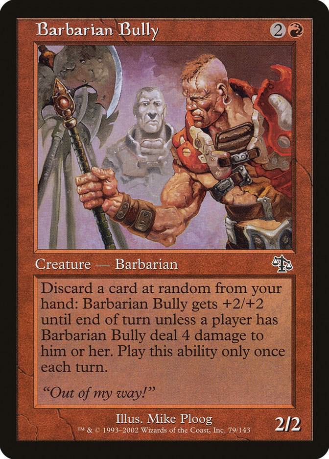 Barbarian Bully 79 card from Judgment