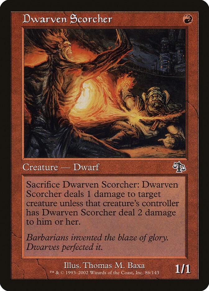 Dwarven Scorcher 86 card from Judgment