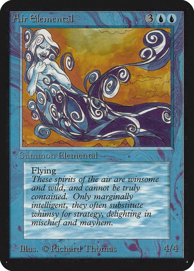 Air Elemental card from Alpha Edition