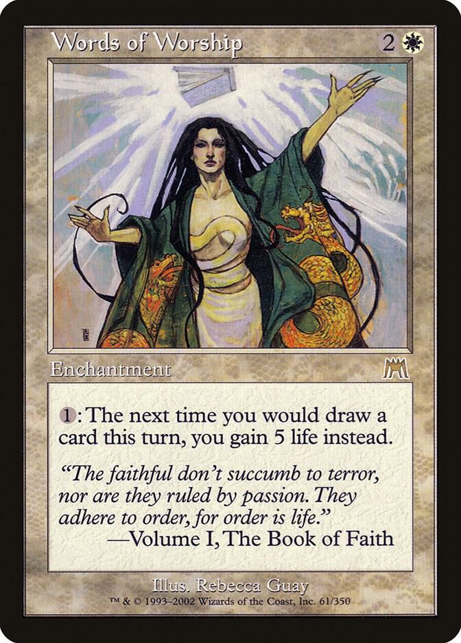Words of Worship 61 card from Onslaught