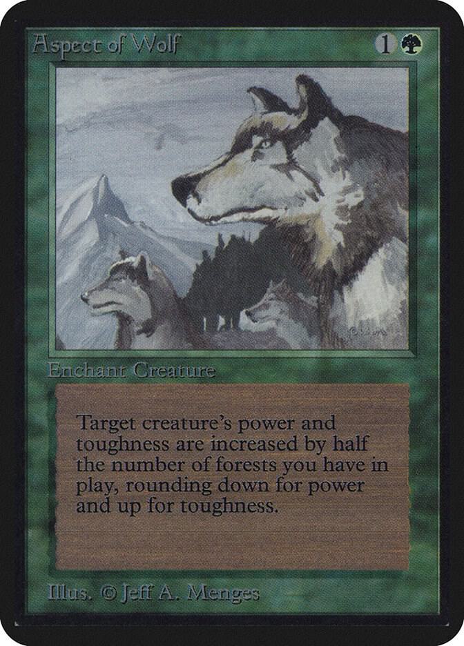 Aspect of Wolf card from Alpha Edition