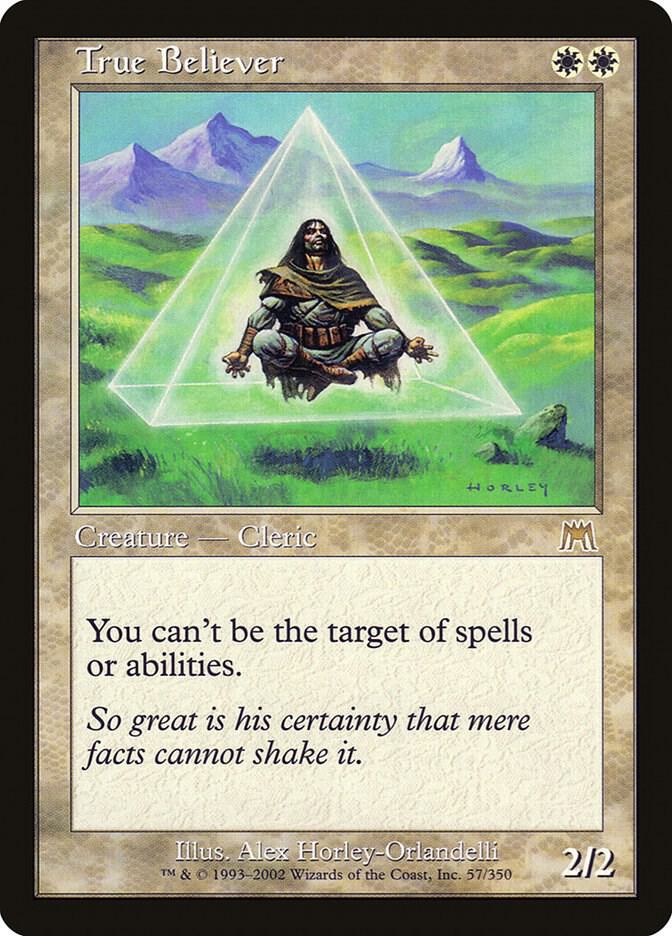 True Believer 57 card from Onslaught