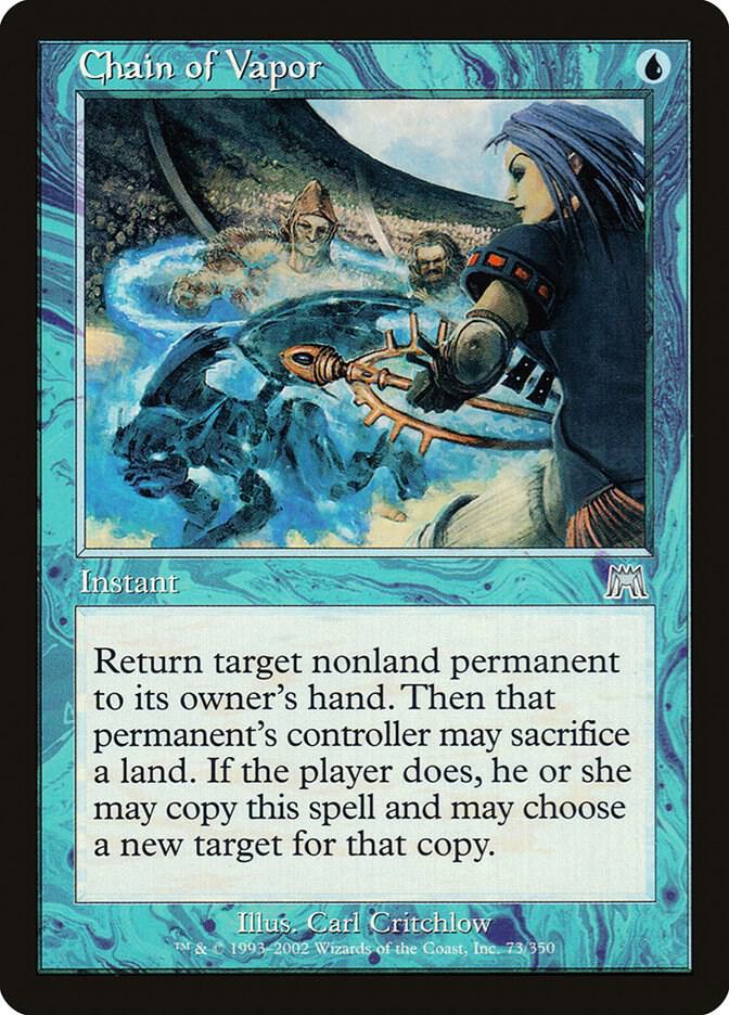 Chain of Vapor 73 card from Onslaught