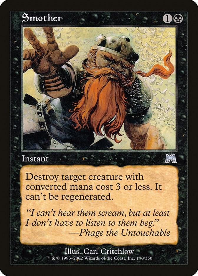Smother 170 card from Onslaught