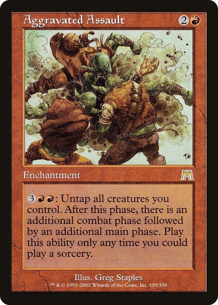 Aggravated Assault 185 card from Onslaught