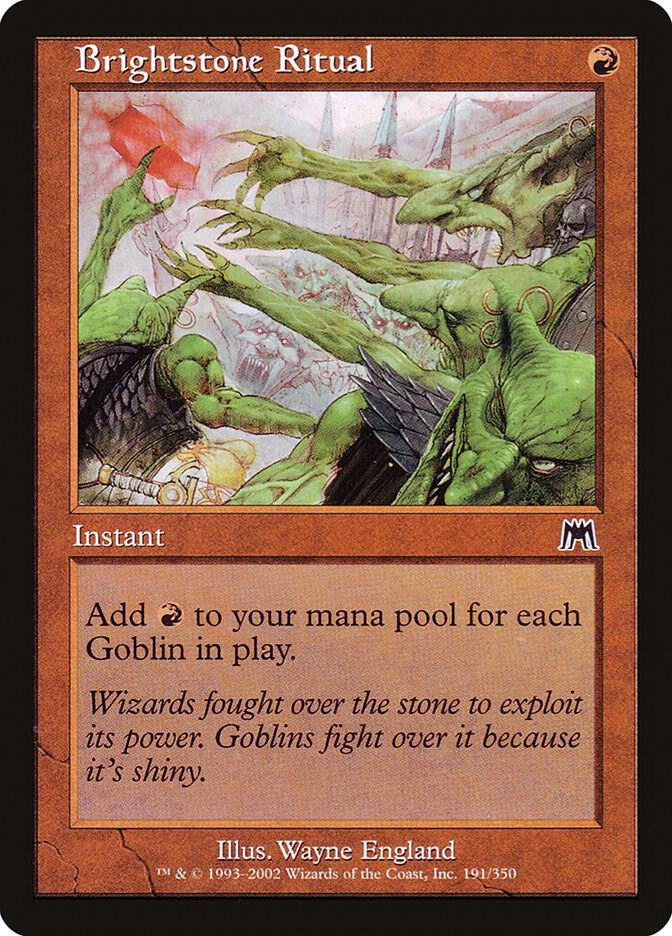Brightstone Ritual 191 card from Onslaught