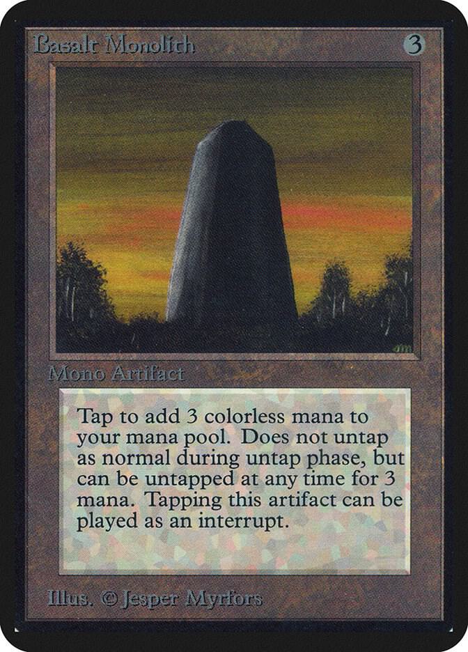 Basalt Monolith card from Alpha Edition