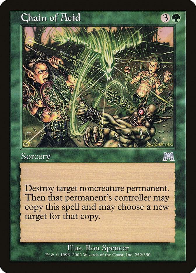 Chain of Acid 252 card from Onslaught