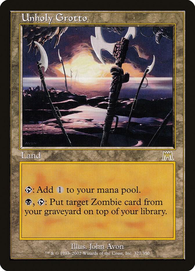 Unholy Grotto 327 card from Onslaught