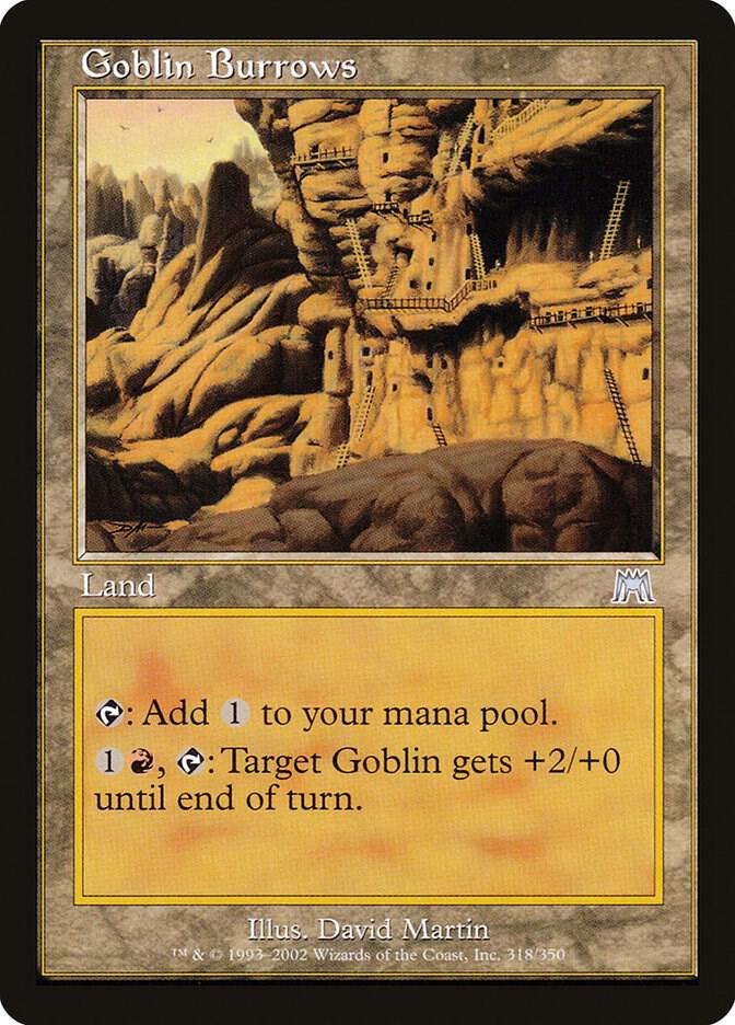 Goblin Burrows 318 card from Onslaught