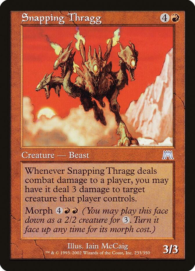 Snapping Thragg 233 card from Onslaught