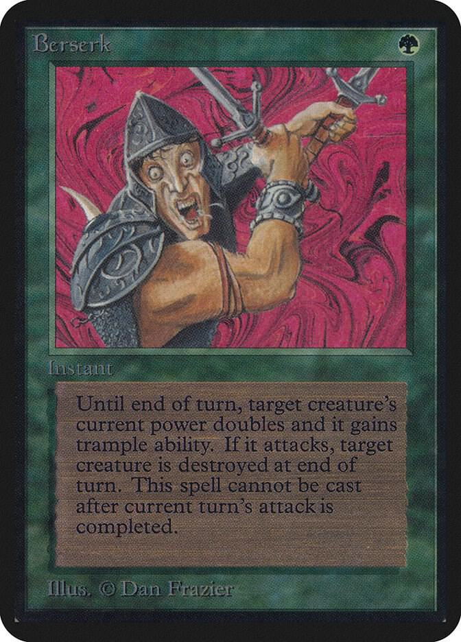 Berserk card from Alpha Edition