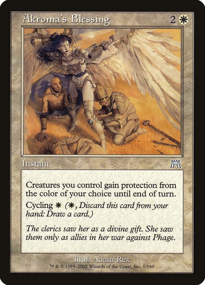 Akroma's Blessing 1 card from Onslaught