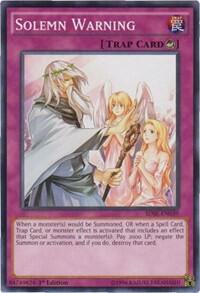 Solemn Warning SDSE-EN039 card from Structure Deck: Synchron Extreme