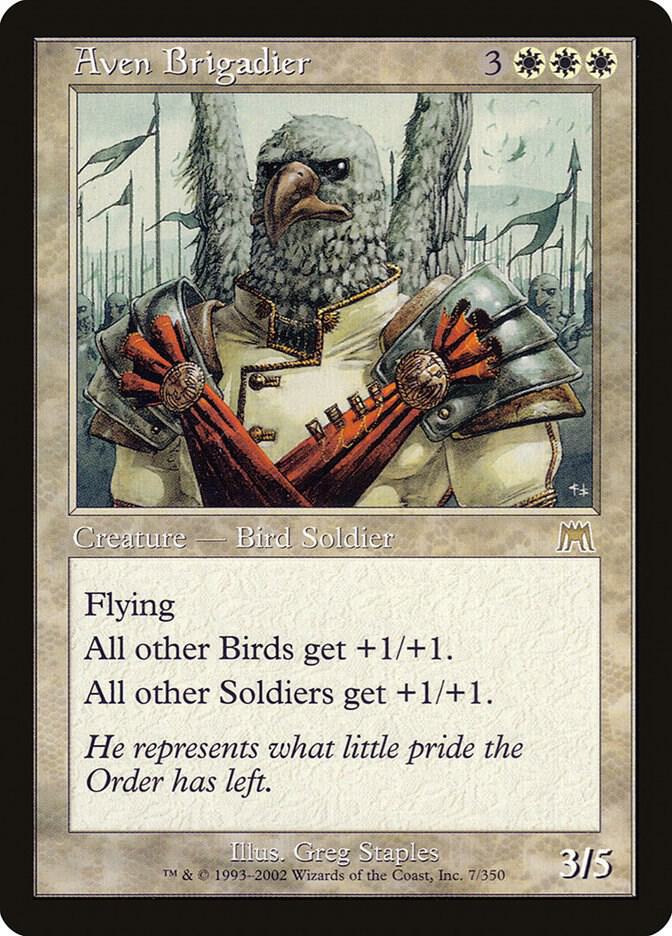 Aven Brigadier 7 card from Onslaught