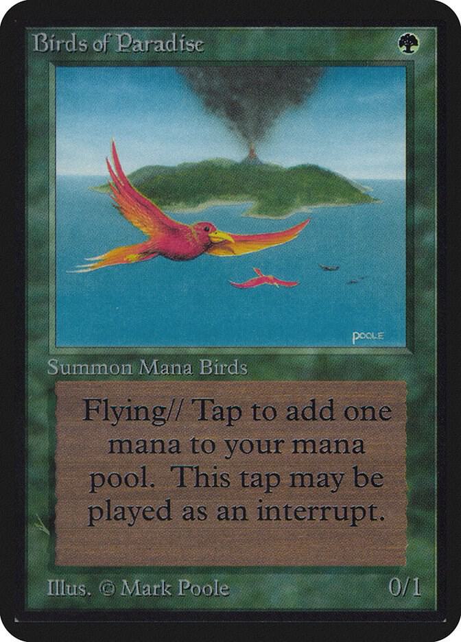 Birds of Paradise card from Alpha Edition