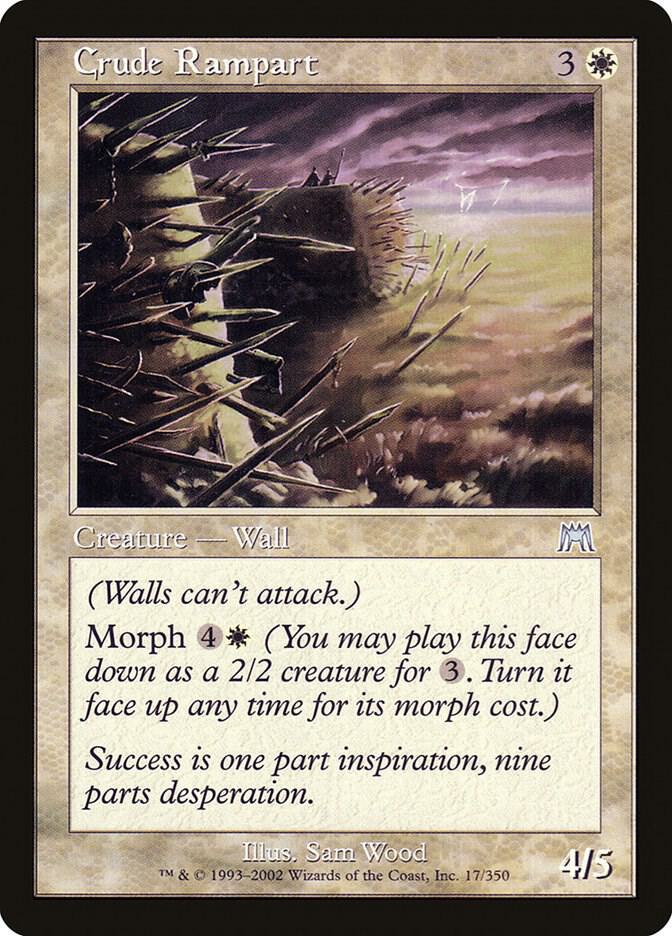 Crude Rampart 17 card from Onslaught