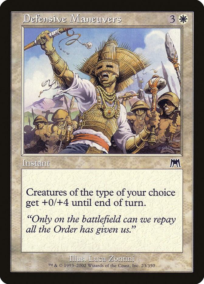 Defensive Maneuvers 23 card from Onslaught