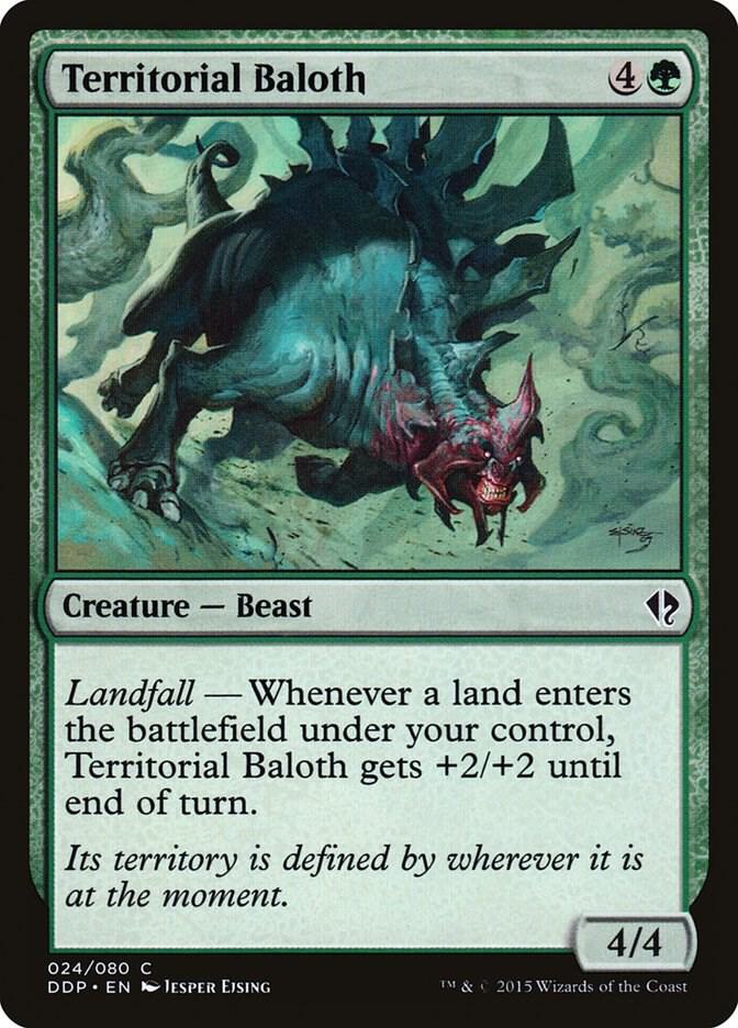 Territorial Baloth 24 card from Duel Decks: Zendikar vs. Eldrazi