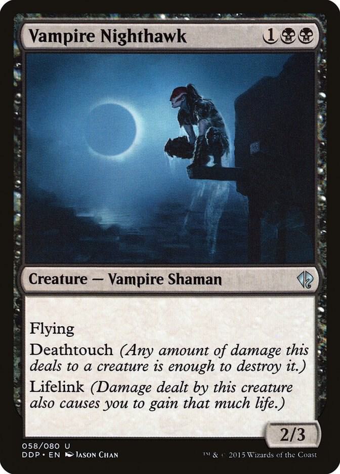 Vampire Nighthawk 58 card from Duel Decks: Zendikar vs. Eldrazi