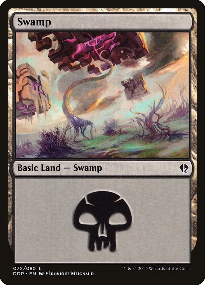 Swamp 72 card from Duel Decks: Zendikar vs. Eldrazi