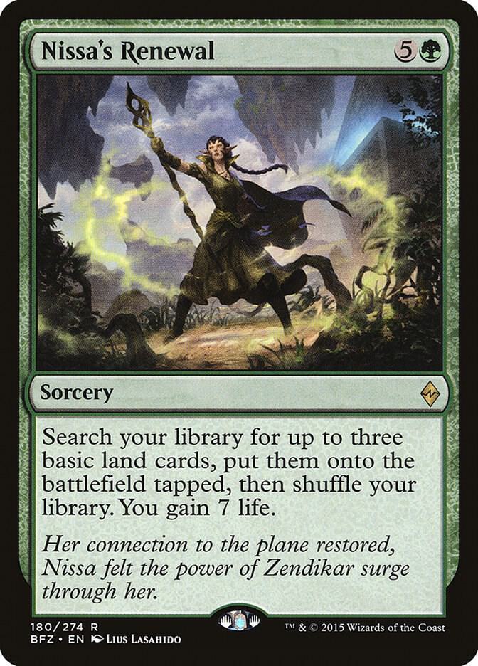 Nissa's Renewal 180 card from Battle for Zendikar
