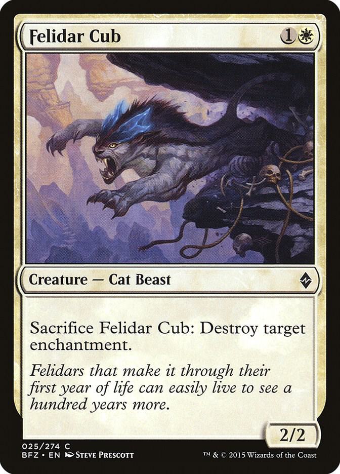 Felidar Cub 25 card from Battle for Zendikar