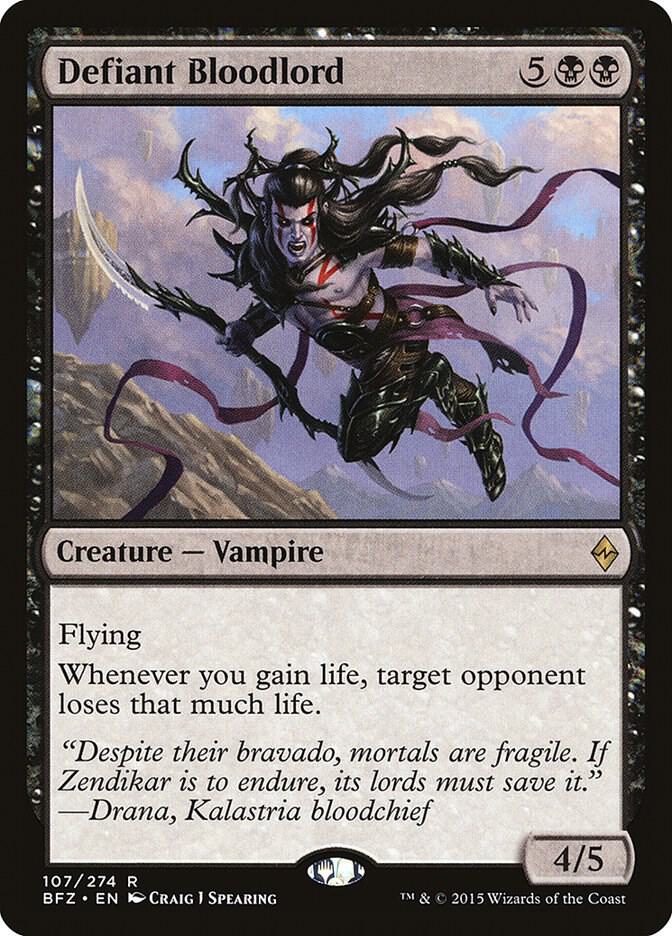Defiant Bloodlord 107 card from Battle for Zendikar