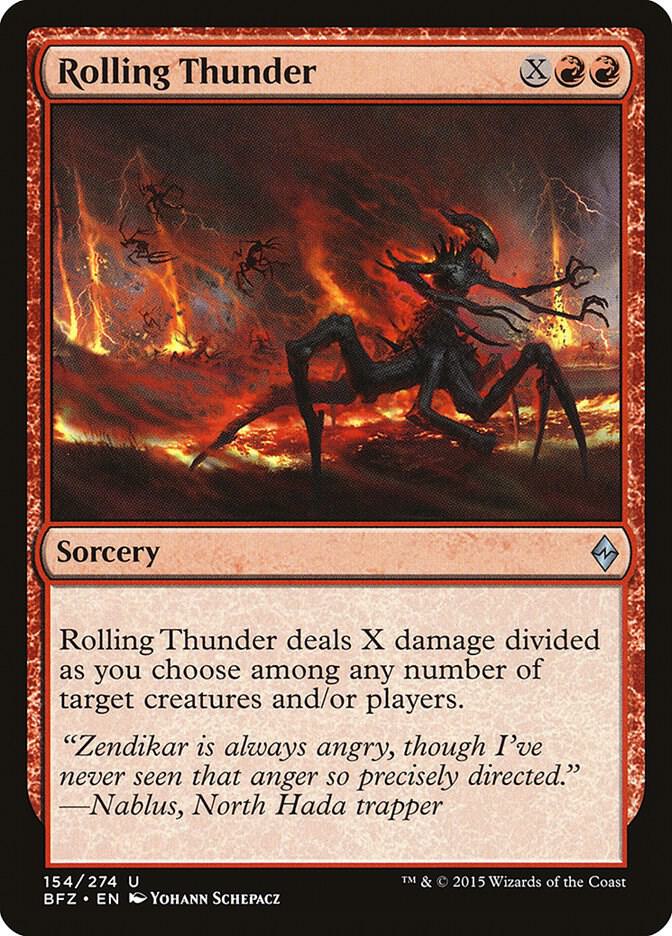 Rolling Thunder 154 card from Battle for Zendikar
