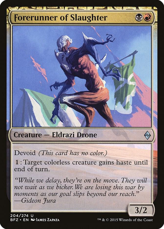 Forerunner of Slaughter 204 card from Battle for Zendikar