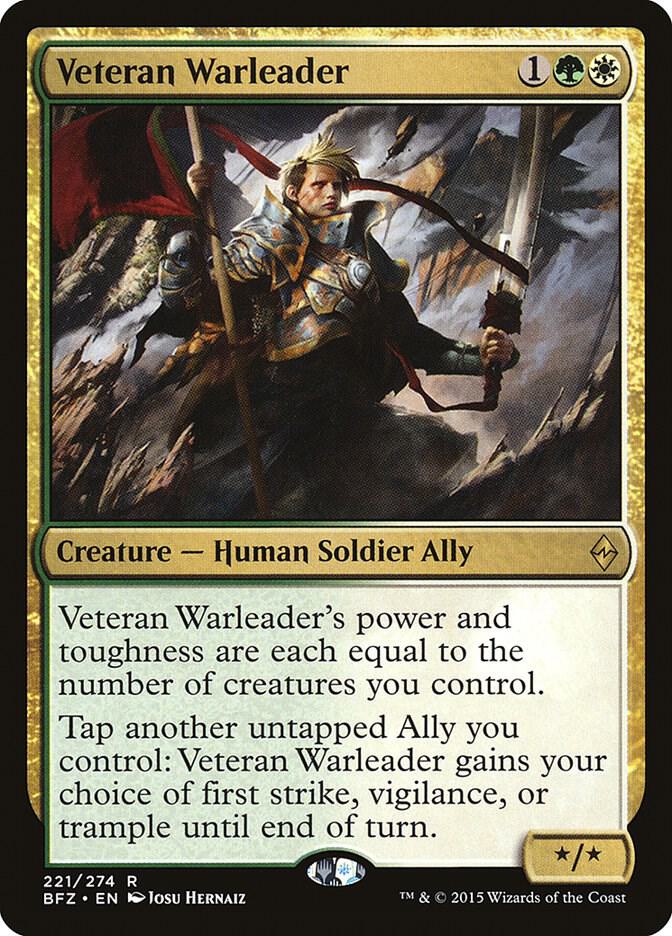 Veteran Warleader 221 card from Battle for Zendikar