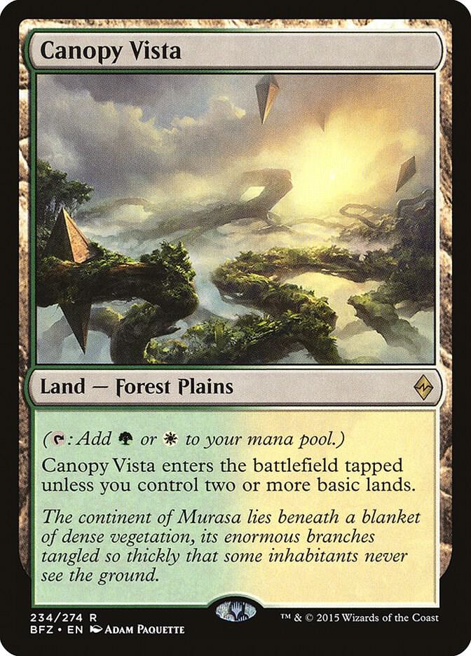 Canopy Vista 234 card from Battle for Zendikar