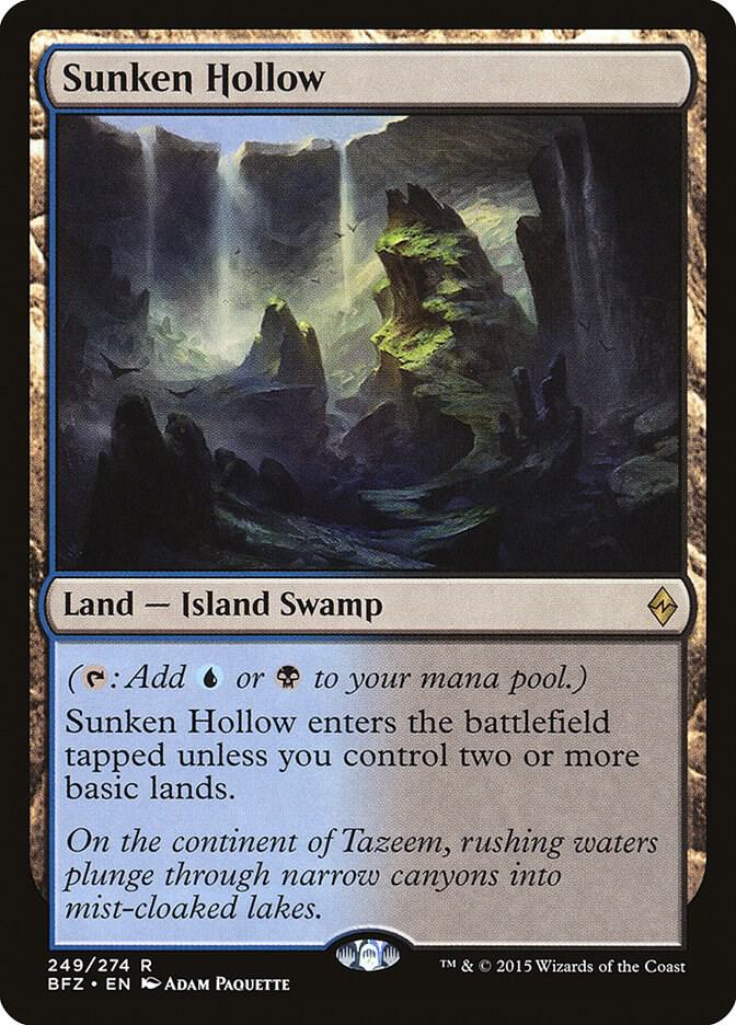Sunken Hollow 249 card from Battle for Zendikar