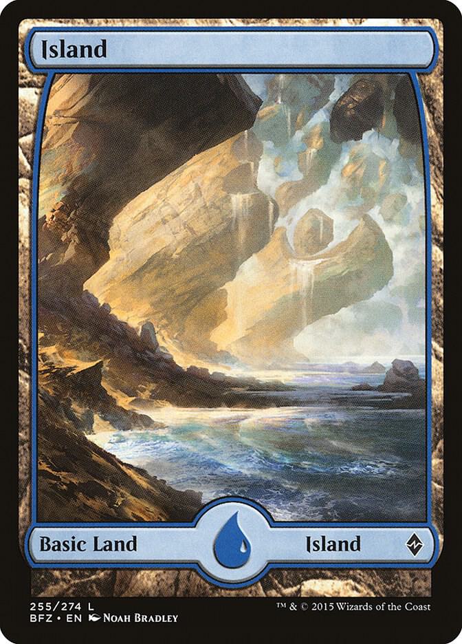 Island - Full Art 255 card from Battle for Zendikar