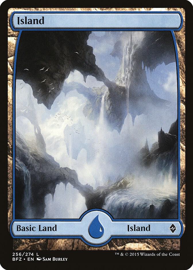 Island - Full Art 256 card from Battle for Zendikar